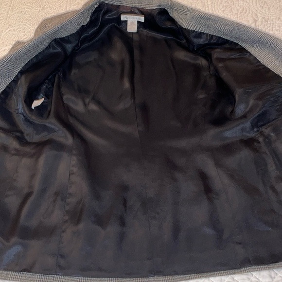 Jones New York 10 Tweed Jacket Black&White,Single-Breasted Detailing sleeve cuff - Picture 10 of 14